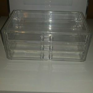 Two acrylic makeup organizers